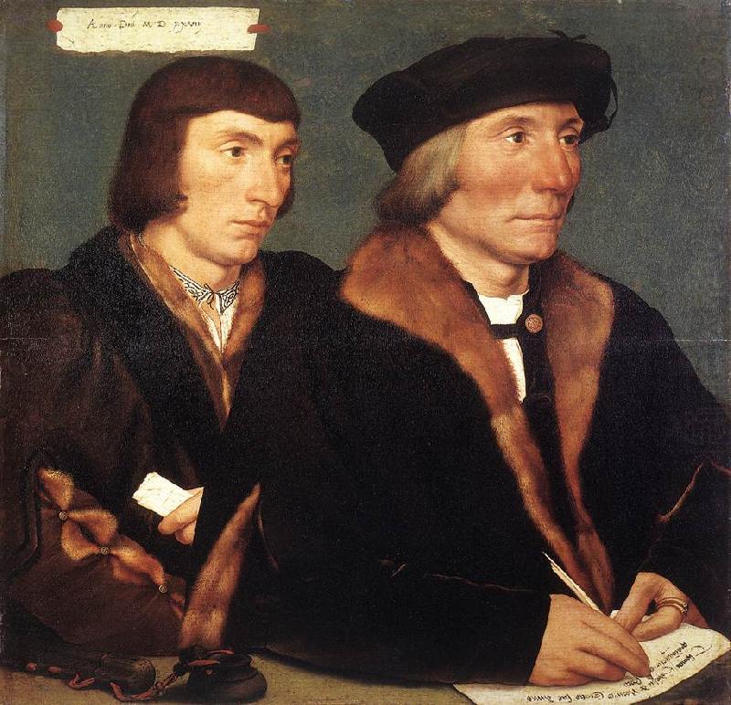 HOLBEIN, Hans the Younger Double Portrait of Sir Thomas Godsalve and His Son John china oil painting image